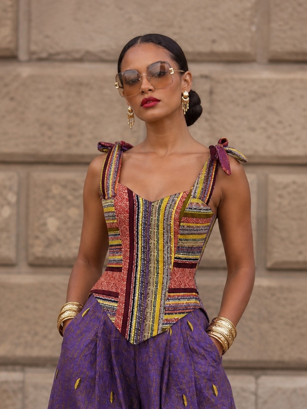 Ace Kouture Ayo Corset Top 100% African Cotton